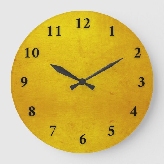 黄色の大きな壁時計 ラージ壁時計 (正面)