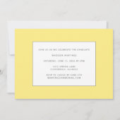 黄色の大学院生向けスクリプト卒業発表 招待状 (裏面)