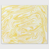 黄色の大理石テクスチャ。手書き ラッピングペーパー (フラット)