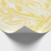 黄色の大理石テクスチャ。手書き ラッピングペーパー (角)