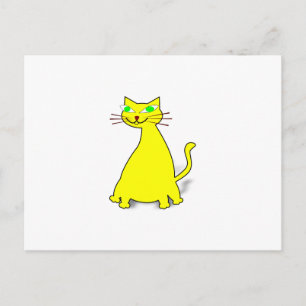 黄色の太った猫 ポストカード