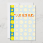 黄色の太陽顔パターン発表 案内状 (正面)