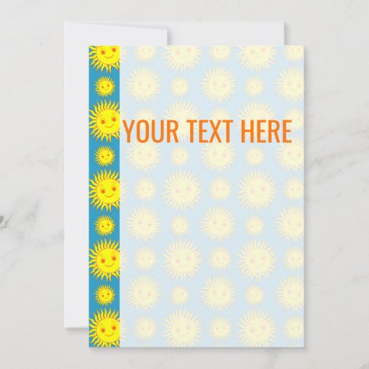 黄色の太陽顔パターン発表 案内状 (正面)