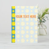 黄色の太陽顔パターン発表 案内状 (スタンド正面)