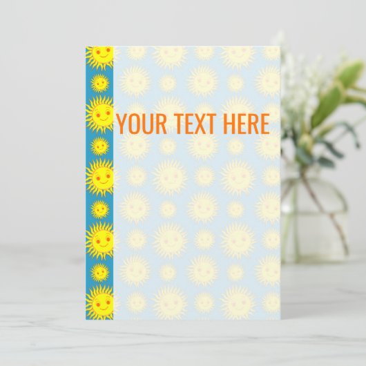 黄色の太陽顔パターン発表 案内状 (スタンド正面)