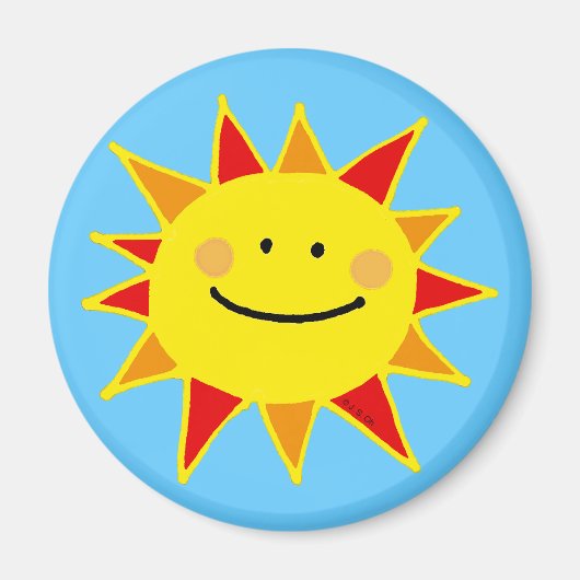 黄色の太陽 マグネット (正面)