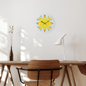 黄色の太陽 ラージ壁時計