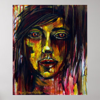 黄色の女性 ポスター