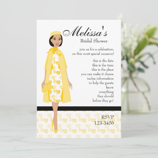黄色の女性 招待状 (スタンド正面)