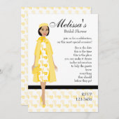 黄色の女性 招待状 (正面/裏面)