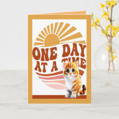 黄色の子猫 カード (黄色い花)