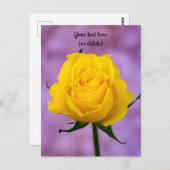 黄色の孤独なバラのポストカード ポストカード (正面/裏面)