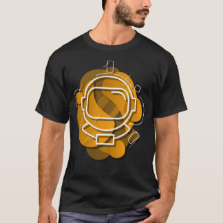 黄色の宇宙飛行士ヘルメット Tシャツ