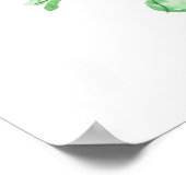 黄色の小さなフローリングデイジーバンチの水色 ポスター (角)