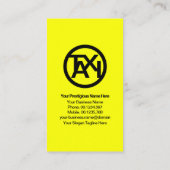 黄色の層かわいい笑顔タクシー顔タクシー運転手 名刺 (裏面)