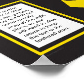 黄色の帯グラフ ポスター (角)