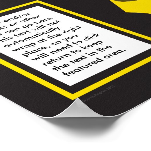 黄色の帯グラフ ポスター (角)