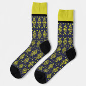黄色の幾何学的な三角形 ソックス (左)