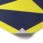 黄色の幾何学的な三角形 ポスター (角)