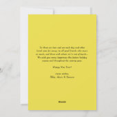 黄色の幾何学的タイポグラフィ写真ハッピーニューイヤー シーズンカード (裏面)