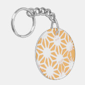 黄色の幾何学的パターン キーホルダー (正面左)