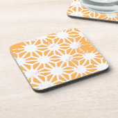 黄色の幾何学的パターン コースター (左側)