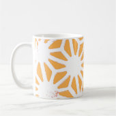 黄色の幾何学的パターン コーヒーマグカップ (左)