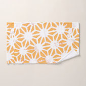 黄色の幾何学的パターン バスタオルセット (ハンドタオル)