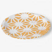 黄色の幾何学的パターン ペーパープレート (アングル)