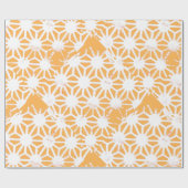 黄色の幾何学的パターン ラッピングペーパー (フラット)