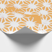 黄色の幾何学的パターン ラッピングペーパー (角)