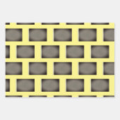 黄色の幾何学的 ラッピングペーパーシート (正面)