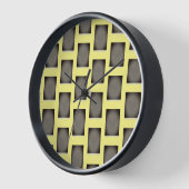 黄色の幾何学的 壁時計 (傾斜)