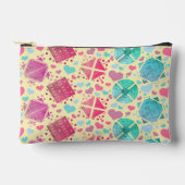 黄色の幾何形状 アクセサリーポーチ (正面)