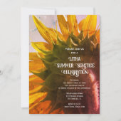 黄色の庭のひまわり リサ サマー・ソルスティス 招待状 (正面)