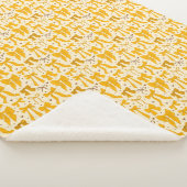 黄色の弓とハートパターン シェルパブランケット (3/4)