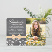 黄色の弓チョークボードレース卒業発表 招待状 (スタンド正面)