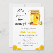 黄色の彼女は彼女のハニーブライダルシャワーを見つけた 招待状 (正面)