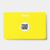 黄色の従業員ビジネス写真スタッフID バッジ (裏面)