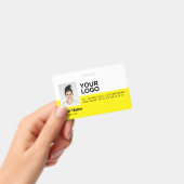 黄色の従業員モダンの写真IDセキュリティ バッジ (手持ち)