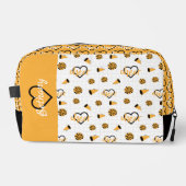 黄色の応援ハート、ポンポン、メガフォンパターン ドップキット (正面)