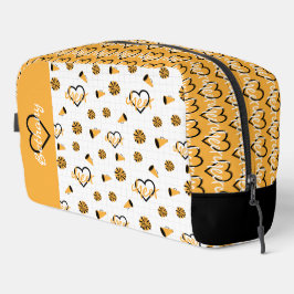 黄色の応援ハート、ポンポン、メガフォンパターン ドップキット