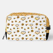 黄色の応援ハート、ポンポン、メガフォンパターン ドップキット (裏面)