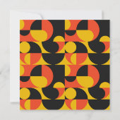 黄色の応援マイルストーン誕生日パーティーの招待 (裏面)