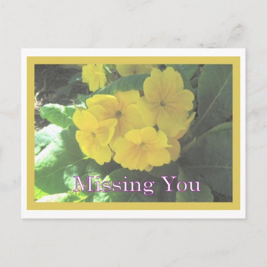 黄色の恋しく思花束 ポストカード (正面)