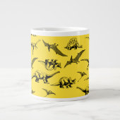 黄色の恐竜ジャンボコーヒーマグ ジャンボコーヒーマグカップ (正面)