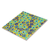 黄色の悪い眼の防護パターン タイル (側面)