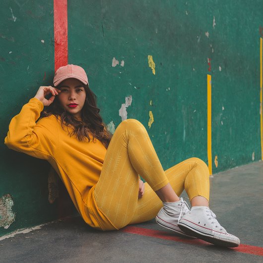 黄色の愛の矢印 レギンス