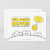 黄色の我々は家はがき移動している 案内ポストカード (正面/裏面)