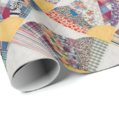 黄色の扇キルト  ラッピングペーパー (ロールコーナー)